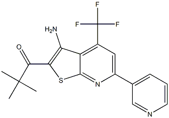 1-[3-amino-6-(3-pyridinyl)-4-(trifluoromethyl)thieno[2,3-b]pyridin-2-yl]-2,2-dimethyl-1-propanone