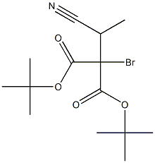 di(tert-butyl) 2-bromo-2-(1-cyanoethyl)malonate Structure