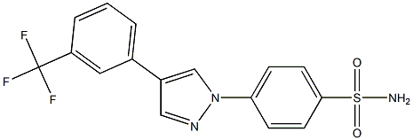 4-{4-[3-(trifluoromethyl)phenyl]-1H-pyrazol-1-yl}benzenesulfonamide Struktur