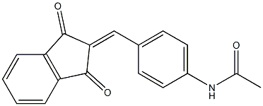 N-{4-[(1,3-dioxo-1,3-dihydro-2H-inden-2-yliden)methyl]phenyl}acetamide Struktur