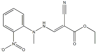 ethyl 2-cyano-3-[2-methyl-2-(2-nitrophenyl)hydrazino]acrylate Structure