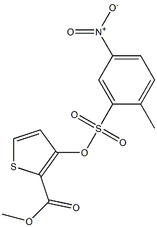 methyl 3-{[(2-methyl-5-nitrophenyl)sulfonyl]oxy}thiophene-2-carboxylate Structure