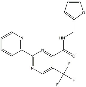 N-(2-furylmethyl)-2-(2-pyridinyl)-5-(trifluoromethyl)-4-pyrimidinecarboxamide Structure