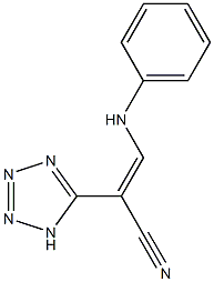(E)-3-anilino-2-(1H-1,2,3,4-tetraazol-5-yl)-2-propenenitrile Struktur