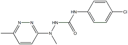 N1-(4-chlorophenyl)-2-methyl-2-(6-methylpyridazin-3-yl)hydrazine-1-carboxamide,,结构式