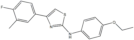 N-(4-ethoxyphenyl)-4-(4-fluoro-3-methylphenyl)-1,3-thiazol-2-amine Structure