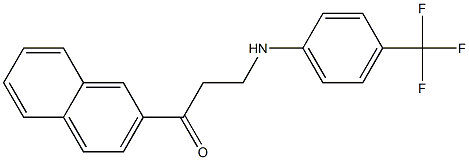 1-(2-naphthyl)-3-[4-(trifluoromethyl)anilino]-1-propanone 化学構造式