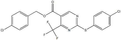 4-chlorobenzyl 2-[(4-chlorophenyl)thio]-4-(trifluoromethyl)pyrimidine-5-carboxylate 化学構造式