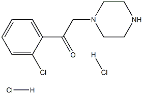 1-(2-chlorophenyl)-2-piperazin-1-ylethanone dihydrochloride,,结构式