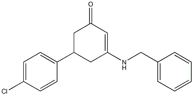 3-(benzylamino)-5-(4-chlorophenyl)cyclohex-2-en-1-one 化学構造式