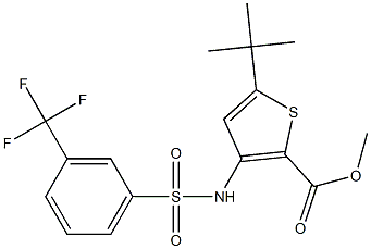 methyl 5-(tert-butyl)-3-({[3-(trifluoromethyl)phenyl]sulfonyl}amino)thiophe ne-2-carboxylate|