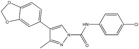 N1-(4-chlorophenyl)-4-(1,3-benzodioxol-5-yl)-3-methyl-1H-pyrazole-1-carboxamide