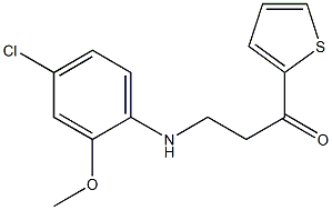 3-(4-chloro-2-methoxyanilino)-1-(2-thienyl)-1-propanone 化学構造式