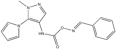 1-methyl-4-[({[(phenylmethylene)amino]oxy}carbonyl)amino]-5-(1H-pyrrol-1-yl)-1H-pyrazole 化学構造式