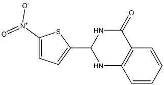 2-(5-nitro-2-thienyl)-1,2,3,4-tetrahydroquinazolin-4-one,,结构式