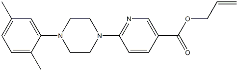 allyl 6-[4-(2,5-dimethylphenyl)piperazino]nicotinate Structure