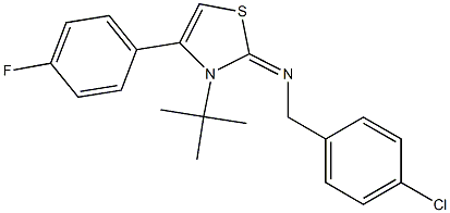 N-[3-(tert-butyl)-4-(4-fluorophenyl)-1,3-thiazol-2(3H)-yliden](4-chlorophenyl)methanamine