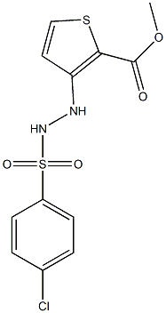 methyl 3-{2-[(4-chlorophenyl)sulfonyl]hydrazino}thiophene-2-carboxylate Structure