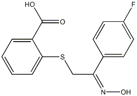  2-{[2-(4-fluorophenyl)-2-hydroxyiminoethyl]thio}benzoic acid