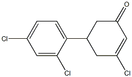 3-chloro-5-(2,4-dichlorophenyl)cyclohex-2-en-1-one Struktur
