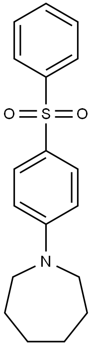 1-[4-(phenylsulfonyl)phenyl]azepane,,结构式