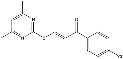 1-(4-chlorophenyl)-3-[(4,6-dimethylpyrimidin-2-yl)thio]prop-2-en-1-one