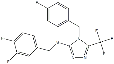 3-[(3,4-difluorobenzyl)sulfanyl]-4-(4-fluorobenzyl)-5-(trifluoromethyl)-4H-1,2,4-triazole,,结构式