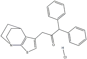 1,1-diphenyl-3-[3-thia-1-azatricyclo[5.2.2.0~2,6~]undeca-2(6),4-dien-5-yl]acetone hydrachloride|