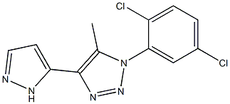 1-(2,5-dichlorophenyl)-5-methyl-4-(1H-pyrazol-5-yl)-1H-1,2,3-triazole Struktur