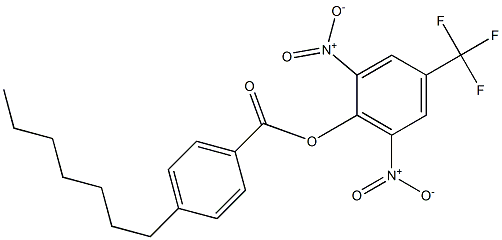 2,6-dinitro-4-(trifluoromethyl)phenyl 4-heptylbenzoate 结构式