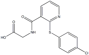 2-[({2-[(4-chlorophenyl)thio]-3-pyridyl}carbonyl)amino]acetic acid 化学構造式