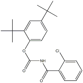 2,4-di(tert-butyl)phenyl N-(2-chlorobenzoyl)carbamate Structure