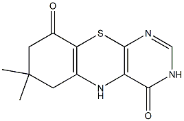 7,7-dimethyl-3,5,7,8-tetrahydro-4H-pyrimido[4,5-b][1,4]benzothiazine-4,9(6H)-dione,,结构式