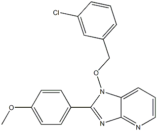 4-{1-[(3-chlorobenzyl)oxy]-1H-imidazo[4,5-b]pyridin-2-yl}phenyl methyl ether Struktur