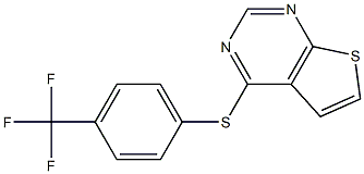 4-{[4-(trifluoromethyl)phenyl]thio}thieno[2,3-d]pyrimidine Structure