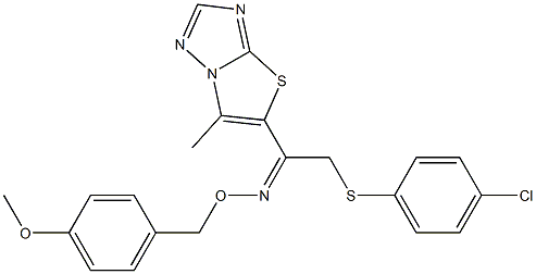 2-[(4-chlorophenyl)sulfanyl]-1-(6-methyl[1,3]thiazolo[3,2-b][1,2,4]triazol-5-yl)-1-ethanone O-(4-methoxybenzyl)oxime