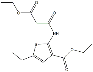 ethyl 2-[(3-ethoxy-3-oxopropanoyl)amino]-5-ethylthiophene-3-carboxylate Struktur