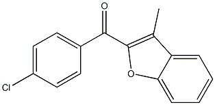 (4-chlorophenyl)(3-methylbenzo[b]furan-2-yl)methanone,,结构式