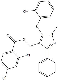  {5-[(2-chlorophenyl)sulfanyl]-1-methyl-3-phenyl-1H-pyrazol-4-yl}methyl 2,4-dichlorobenzenecarboxylate