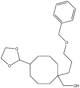 [1-[3-(benzyloxy)propyl]-5-(1,3-dioxolan-2-yl)cyclooctyl]methanol Structure