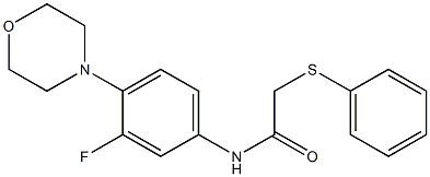 N-(3-fluoro-4-morpholinophenyl)-2-(phenylsulfanyl)acetamide 结构式