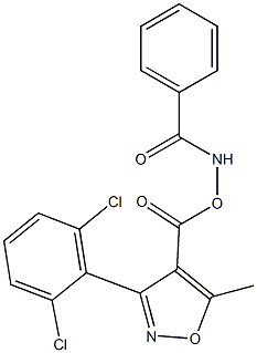 N-({[3-(2,6-dichlorophenyl)-5-methylisoxazol-4-yl]carbonyl}oxy)benzamide Structure
