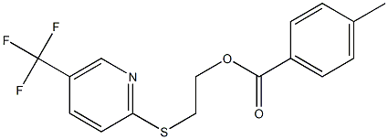 2-{[5-(trifluoromethyl)-2-pyridyl]thio}ethyl 4-methylbenzoate Structure