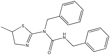 N,N'-dibenzyl-N-(5-methyl-4,5-dihydro-1,3-thiazol-2-yl)urea 结构式