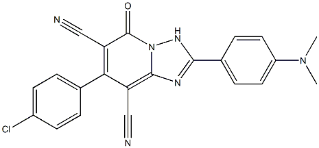  7-(4-chlorophenyl)-2-[4-(dimethylamino)phenyl]-5-oxo-3,5-dihydro[1,2,4]triazolo[1,5-a]pyridine-6,8-dicarbonitrile