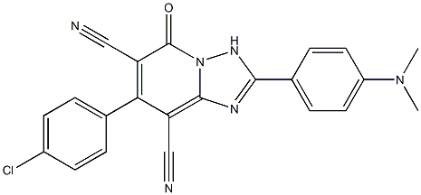 7-(4-chlorophenyl)-2-[4-(dimethylamino)phenyl]-5-oxo-3,5-dihydro[1,2,4]triazolo[1,5-a]pyridine-6,8-dicarbonitrile