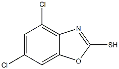 4,6-dichloro-1,3-benzoxazole-2-thiol,,结构式