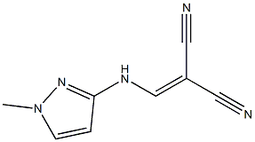 2-{[(1-methyl-1H-pyrazol-3-yl)amino]methylidene}malononitrile 化学構造式