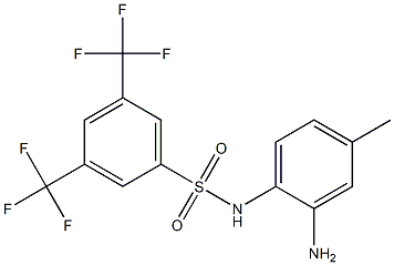 N1-(2-amino-4-methylphenyl)-3,5-di(trifluoromethyl)benzene-1-sulfonamide 化学構造式