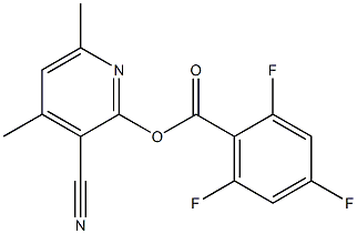 3-cyano-4,6-dimethyl-2-pyridinyl 2,4,6-trifluorobenzenecarboxylate Structure